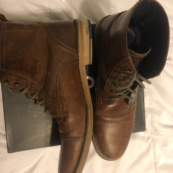 Mens brown leather boots. - Picture 4 of 8